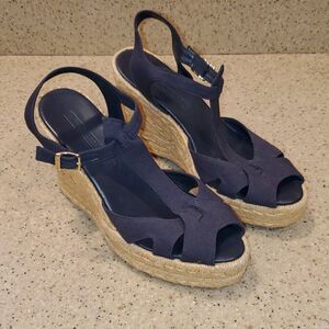 Ralph Lauren Blue Wedges 9B